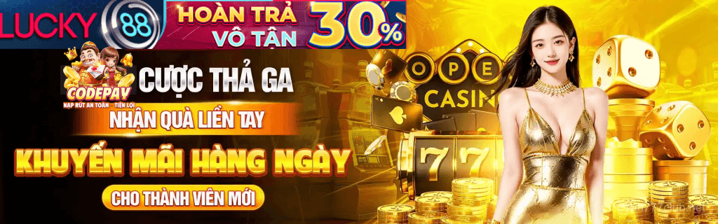 Banner Lucky88 - Trải nghiệm Slots may mắn